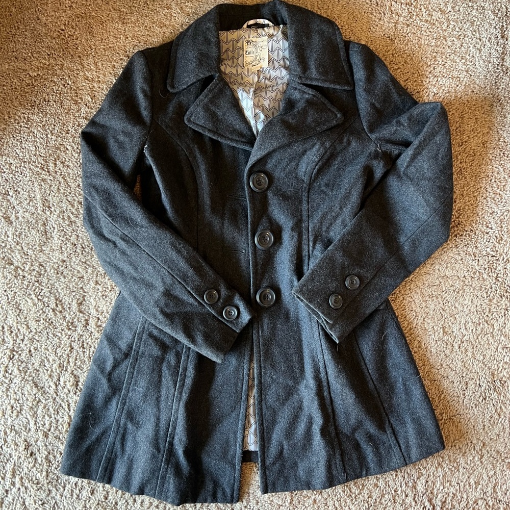 Tulle Charcoal Gray Women's Coat
